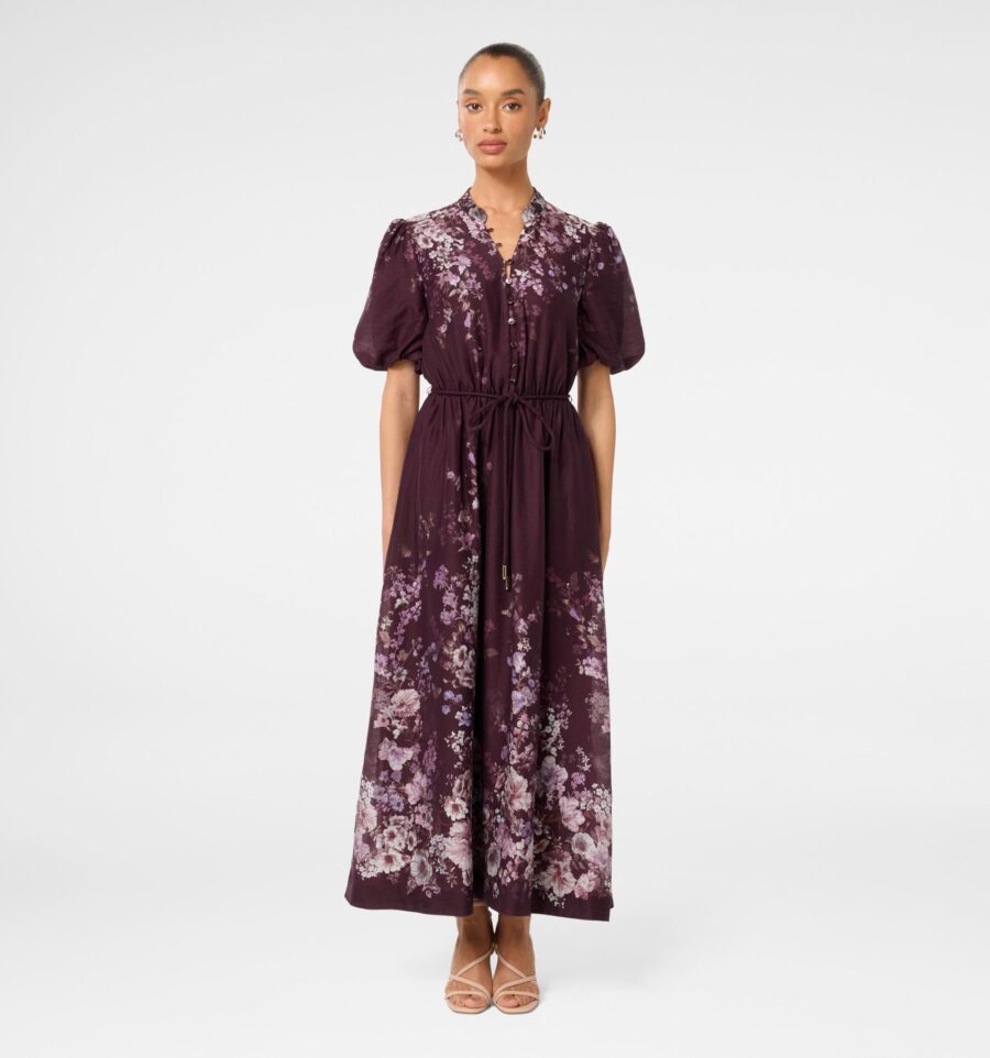 Adele Petite Printed Midi Dres