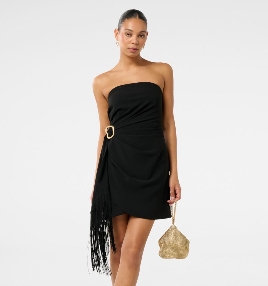 Adriana Strapless Sash Mini Dr