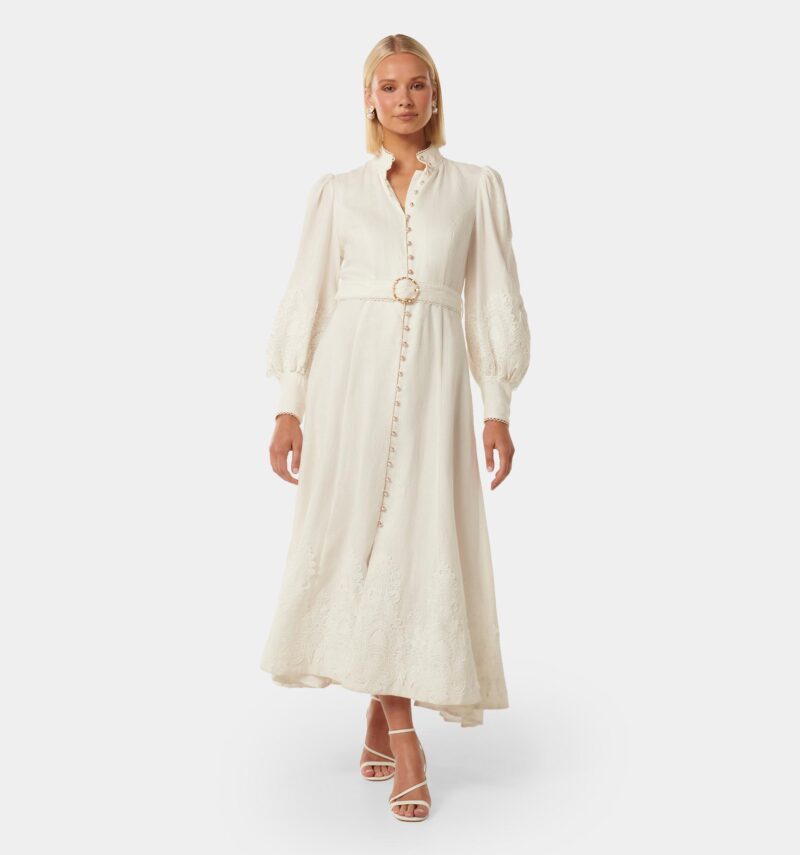 Allegra Lace Detail Midi Dress