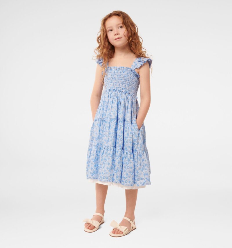 Amelia Shirred Frill Girls Dre