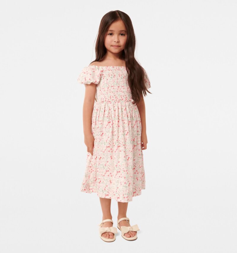 Bianca Shirred Girls Dress