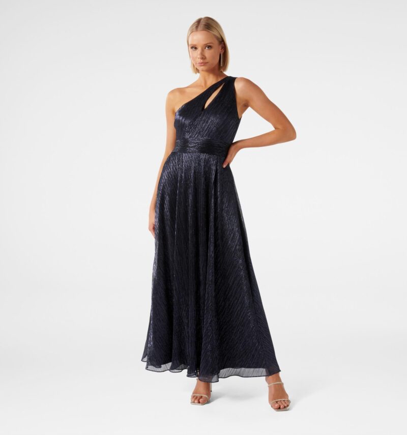 Billie Asymm Plisse Midi Dress