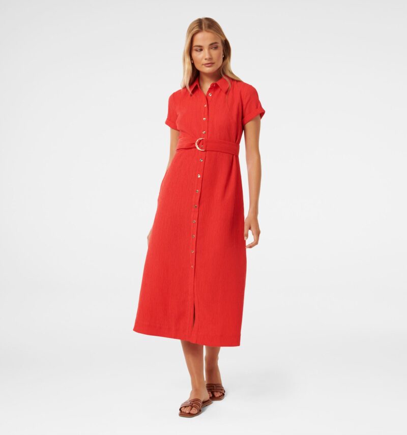 Briley Textured Shirt Dress