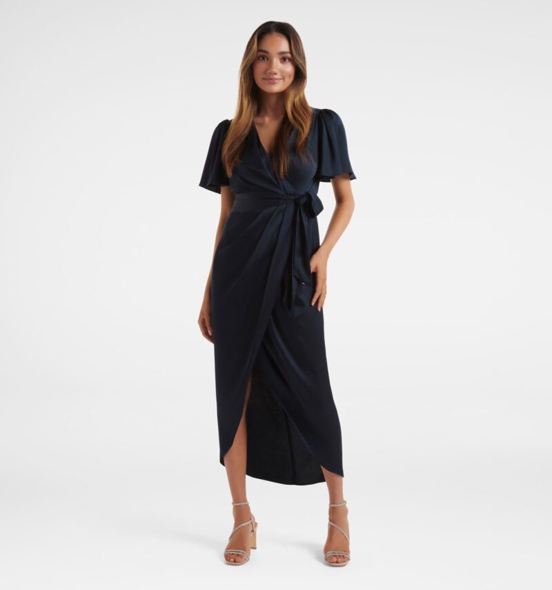 Carolina Petite Satin Midi Dre