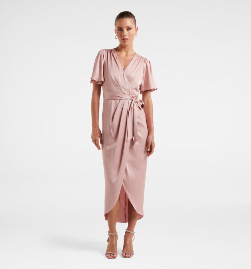 Carolina Satin Midi Dress