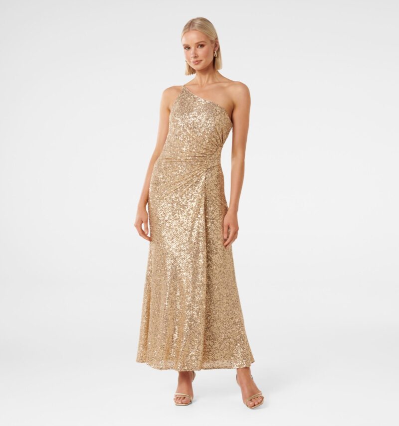 Carolyn Sequin Asymm Gown