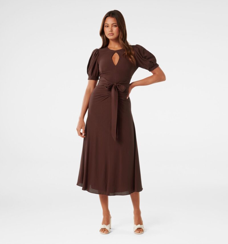 Casey Puff Sleeve Midi Dress