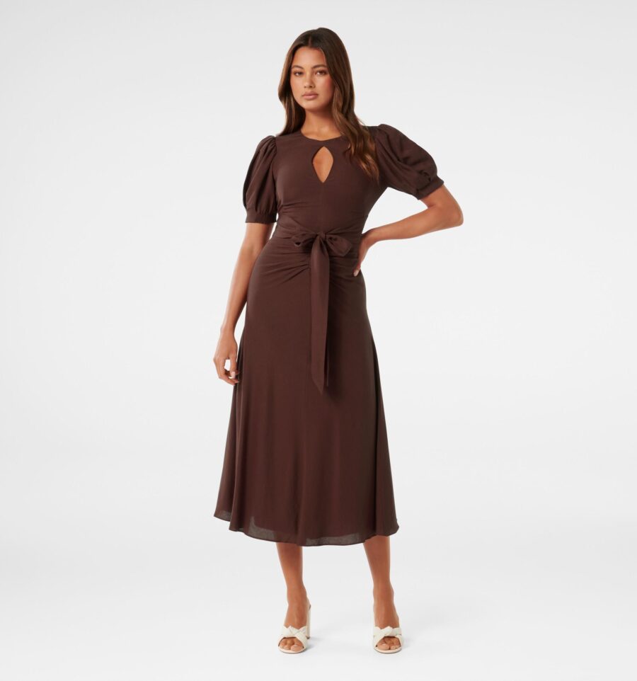 Casey Puff Sleeve Midi Dress