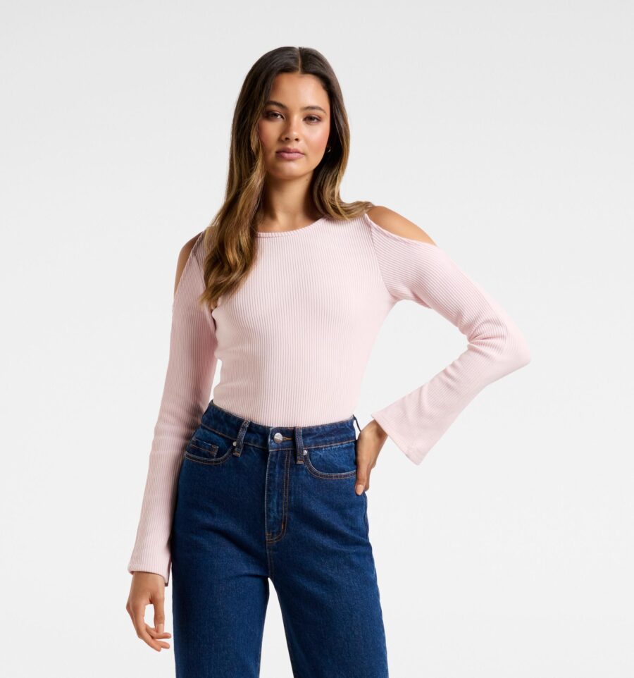 Dakota Cold Shoulder Rib Top