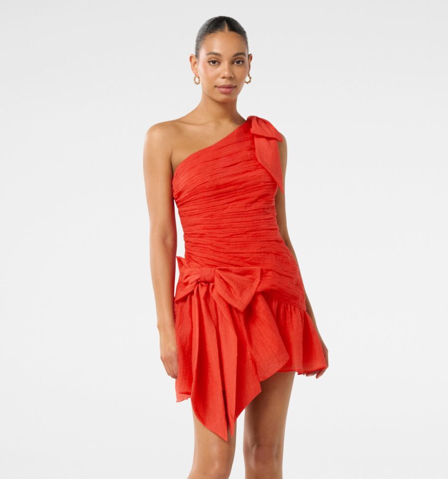 Dakota Ruched Bow Mini Dress