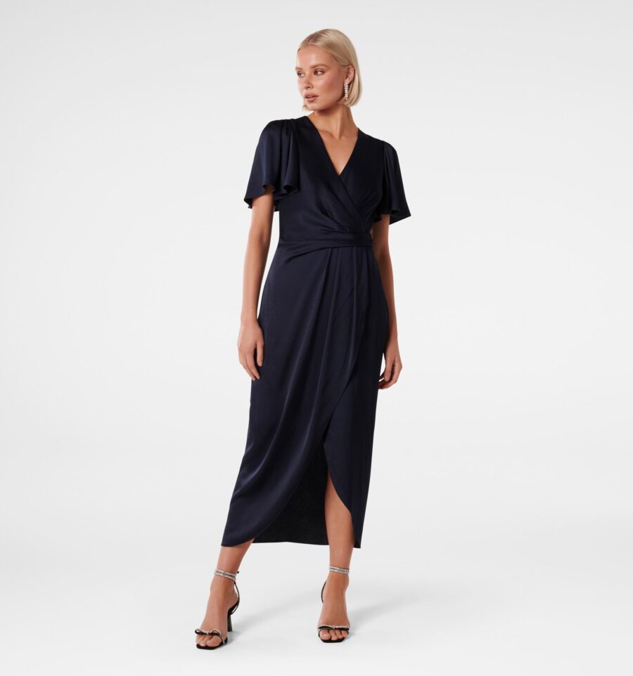 Estelle Flutter Sleeve Midi Dr