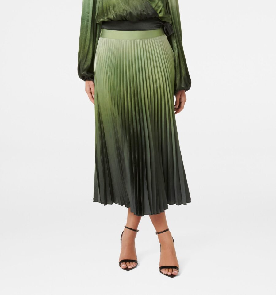 Evangeline Satin Pleated Maxi
