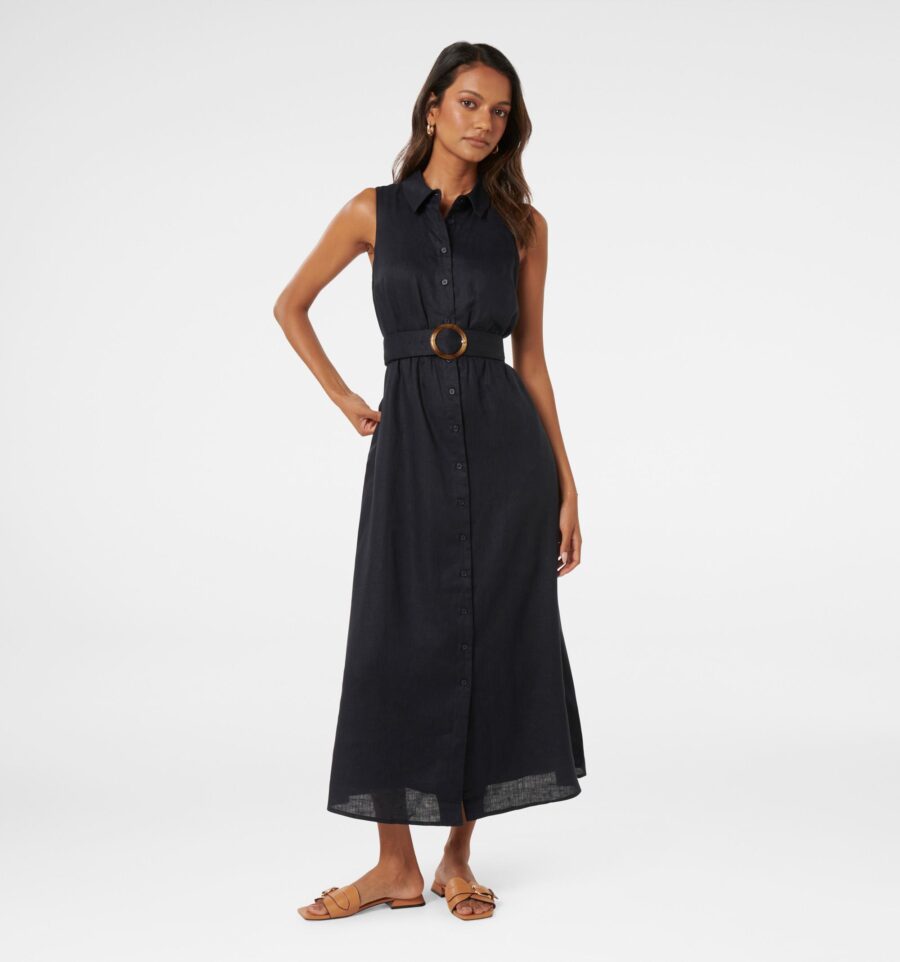Gabbie Petite Button Midi Dres