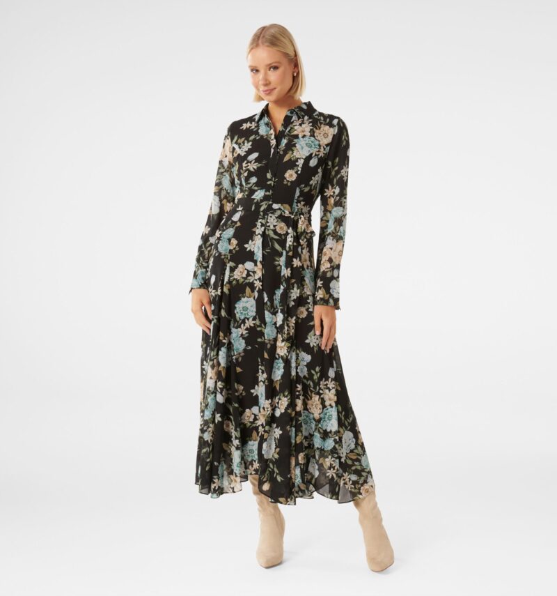 Irisa Belted Midi Dress