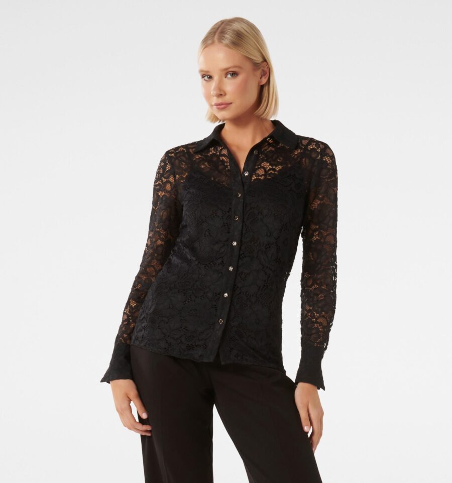 Ita Lace Button Down Shirt