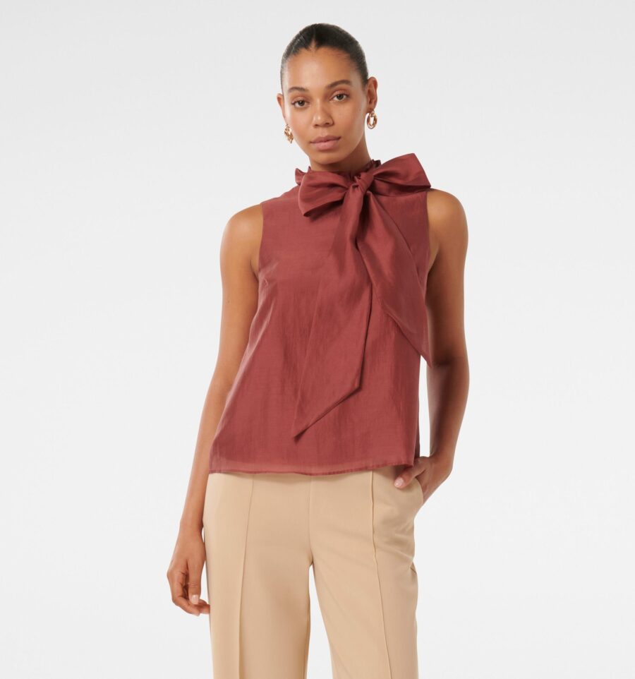 Jane Tie Neck Sleeveless Top