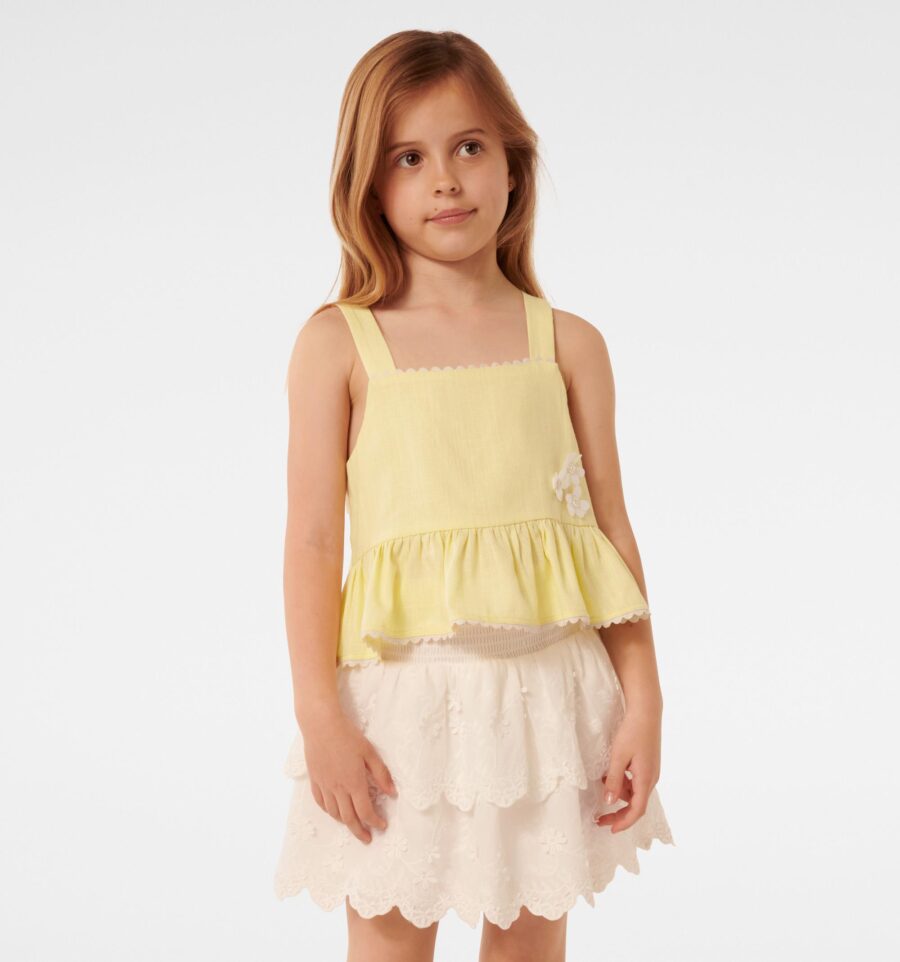 Jasmine Crop Girls Peplum Top