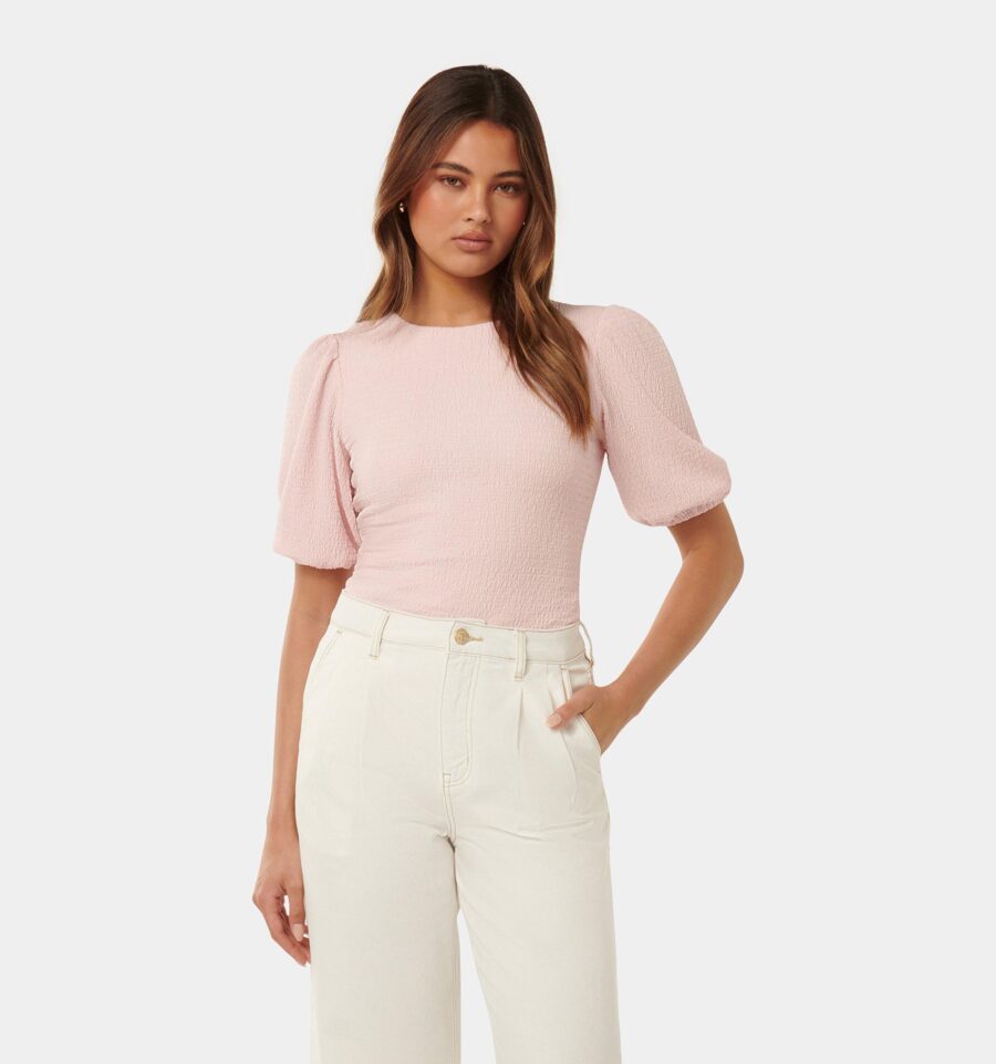 Jolanta Textured Puff Sleeve T
