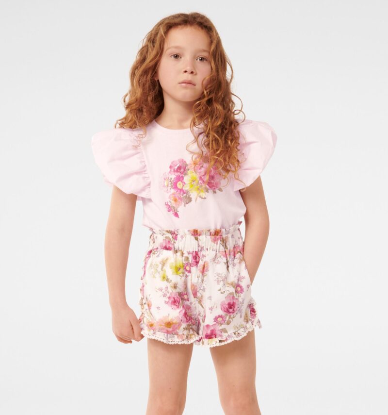 Joy Puff Sleeve Applique Girls