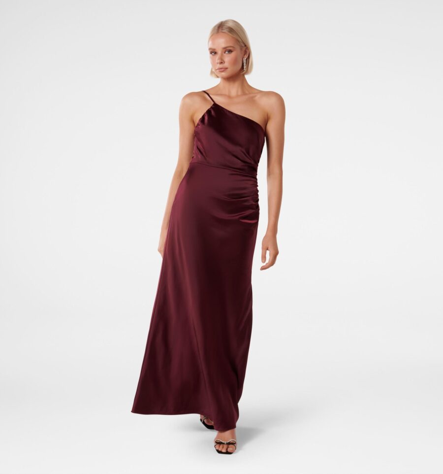 Kelly One Shoulder Satin Maxi