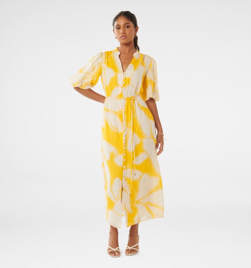 Loren Petite Puff Sleeve Midi