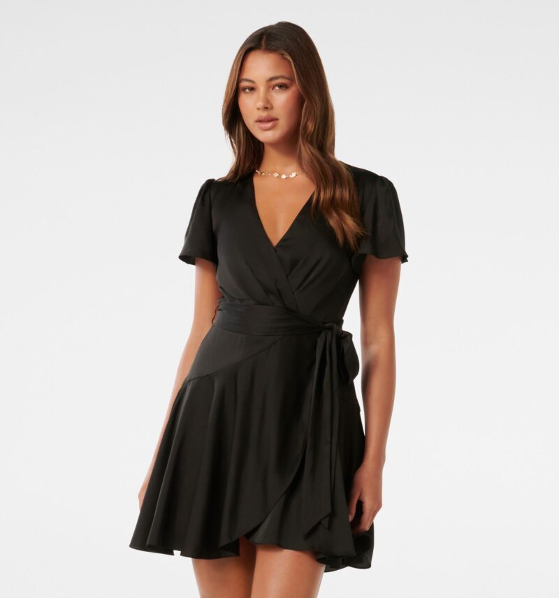 Madeline Flutter Sleeve Satin