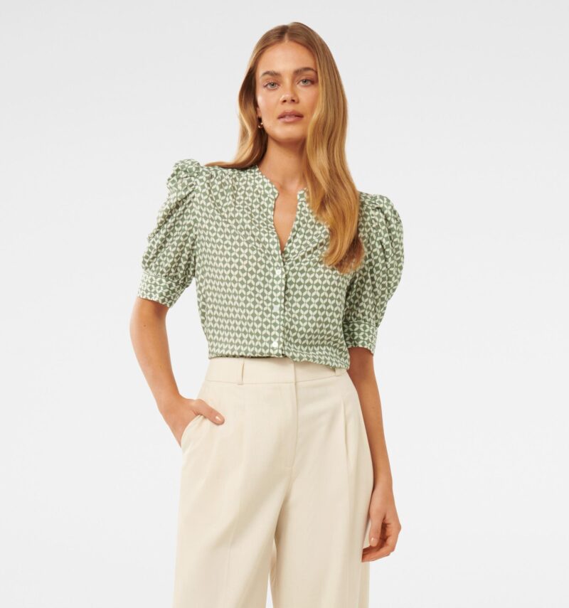 Mandi Ruched Sleeve Shirt