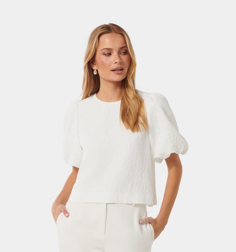 Nara Textured Bubble Sleeve To