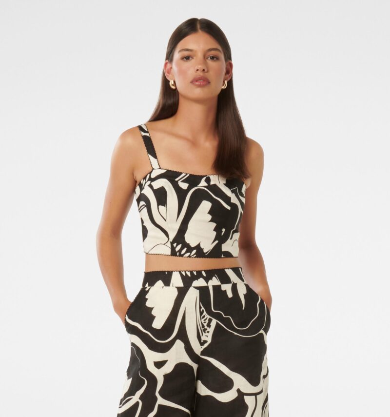 Patricia Printed Linen Top