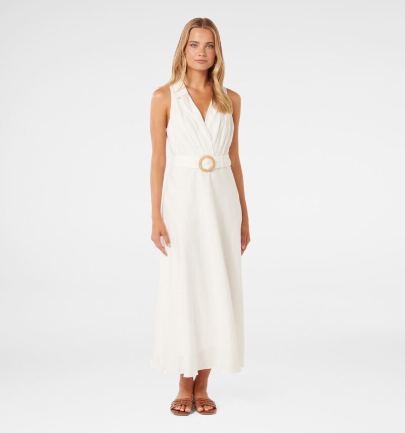 Paulina Collar Detail Belted M