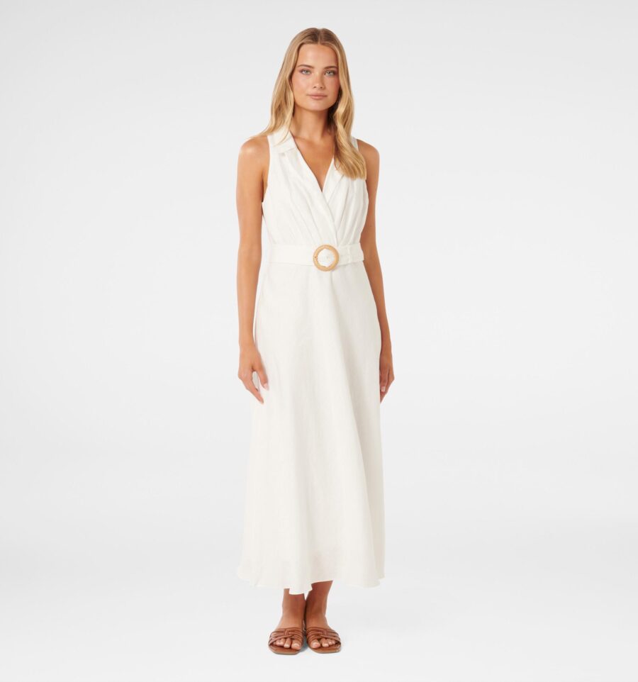 Paulina Collar Detail Belted M