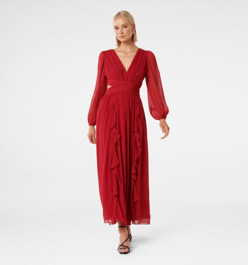 Rosalyn Long Sleeve Frill Dres