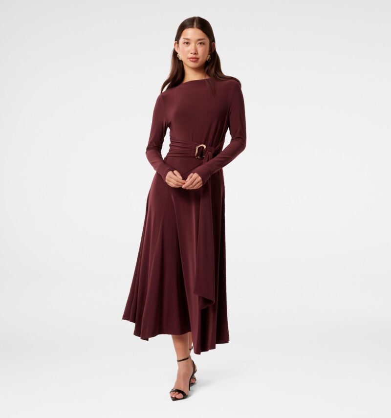 Roxanna Hanky Hem Belted Dress