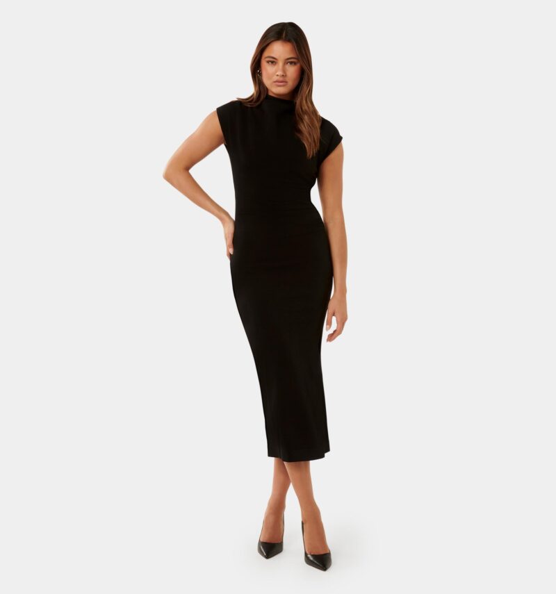 Samantha Cowl Neck Midi Dress