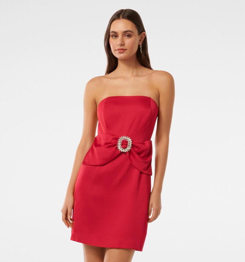 Sanji Satin Strapless Mini Dre