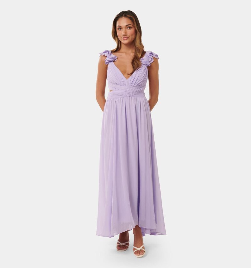 Selena Petite Ruffle Maxi Dres