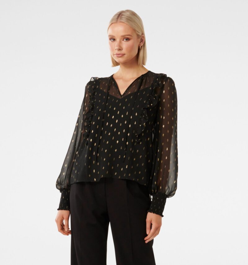 Sonya Foil Blouse