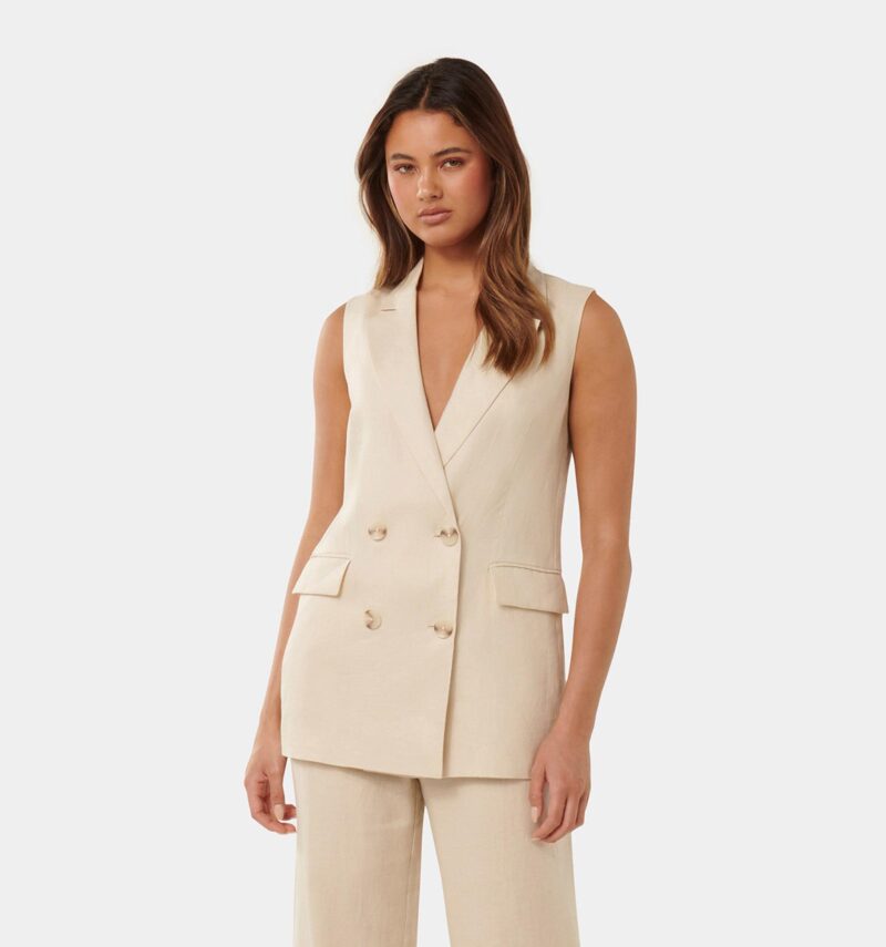 Sophia Linen Blend Waistcoat