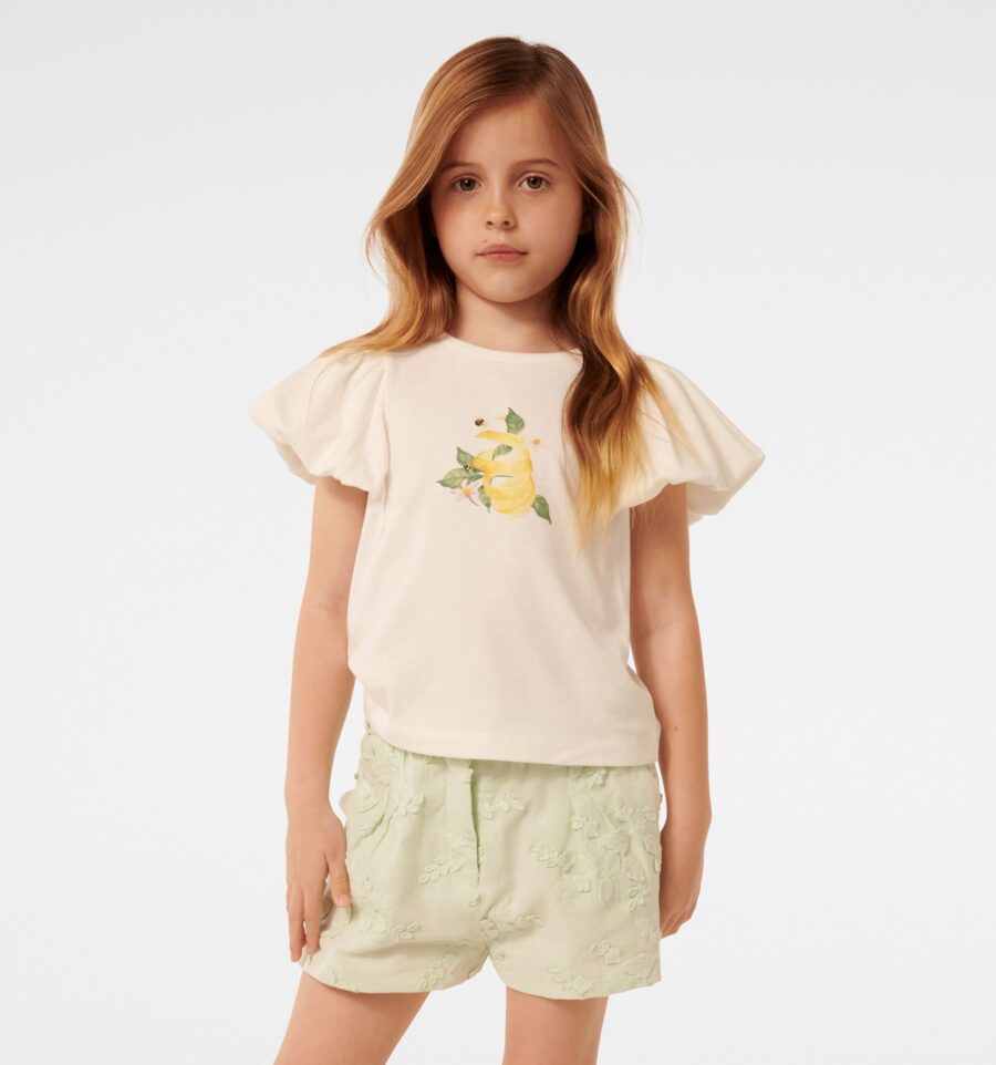 Sunny Lemon Drop Girls Tee Top