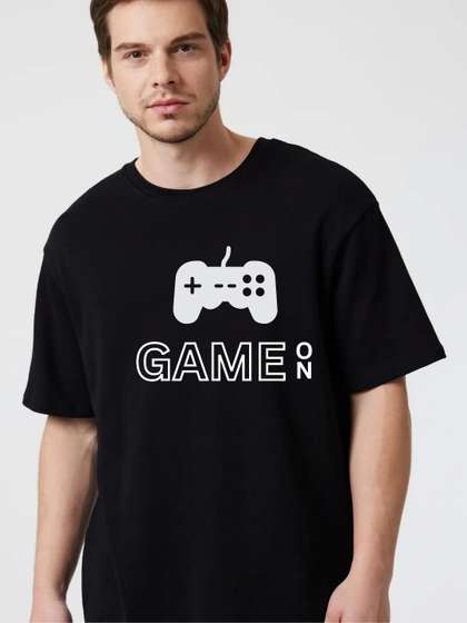 Fashnobic Men Dry Fit Typography Printed Round Nec