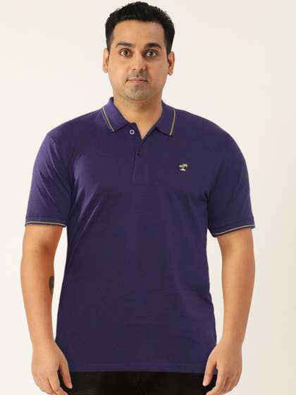 The Indian Garage Co Men Solid Polo Collar Tshirt