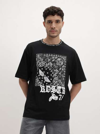 The Roadster Life Co Printed DropShoulder Sleeves