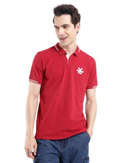 WROGN Men VNeck Pure Cotton Raw Edge Slim Fit Tshi